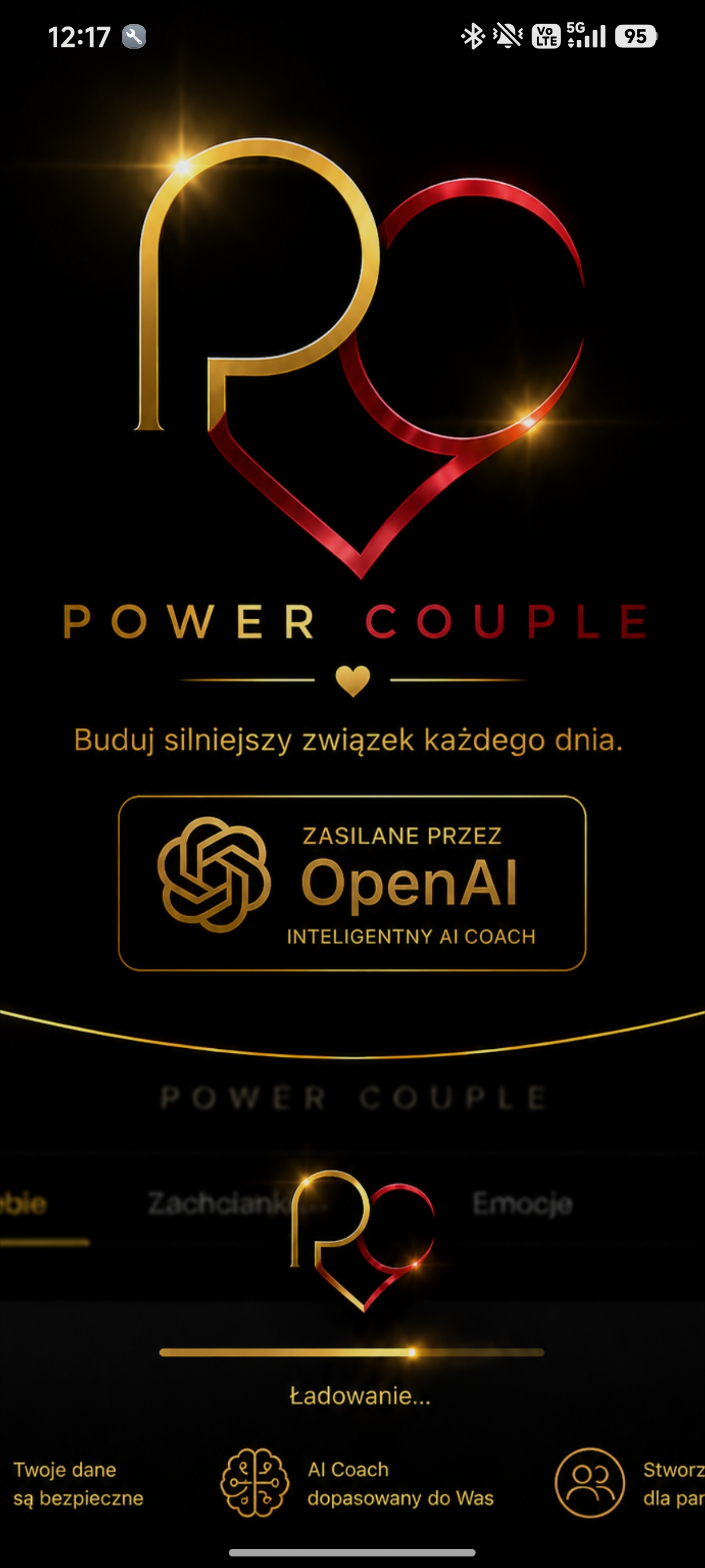 Ekran główny aplikacji Power Couple